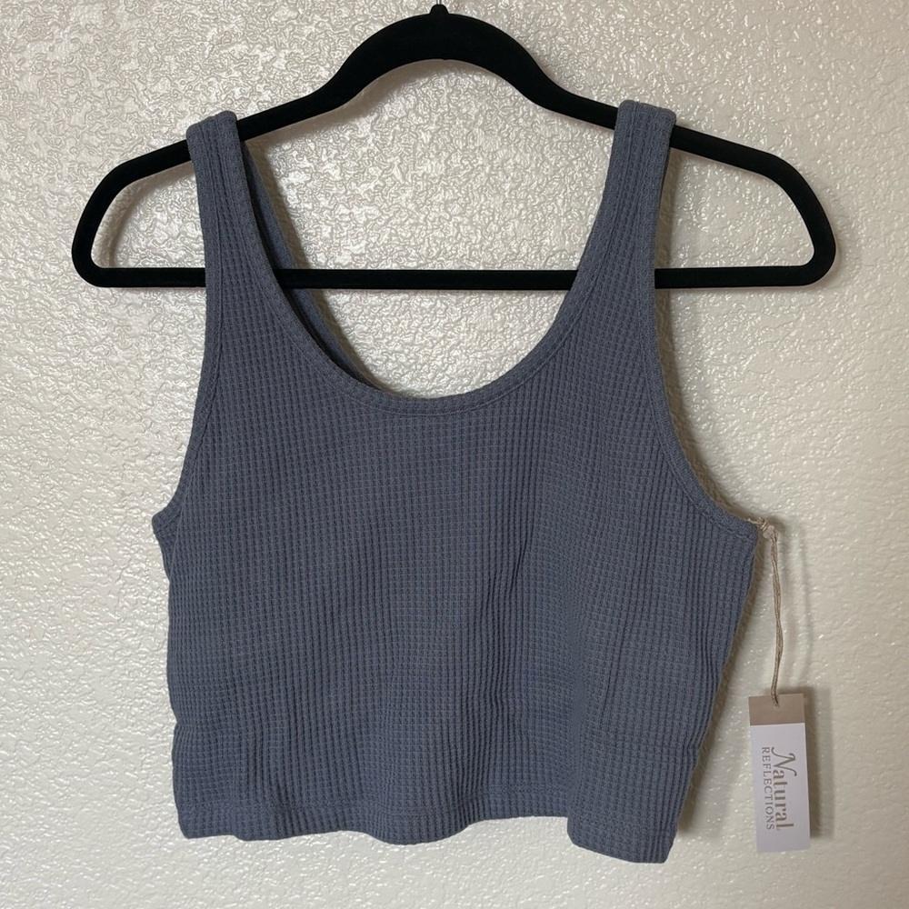 Natural Reflections Flint Stone Waffle Knit Cami